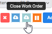 Example of tool tip for WO Status buttons